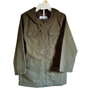 5T Old Navy - Lined Olive Green Hooded Jacket